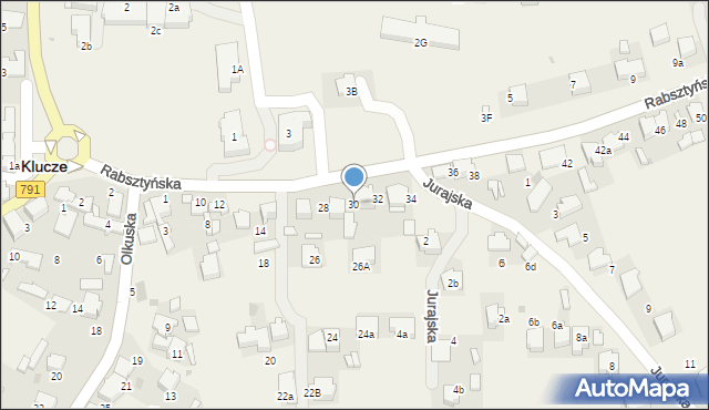 Klucze, Rabsztyńska, 30, mapa Klucze