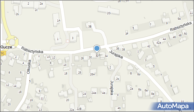 Klucze, Rabsztyńska, 32, mapa Klucze