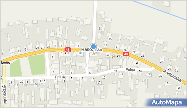 Klwów, Radomska, 12, mapa Klwów