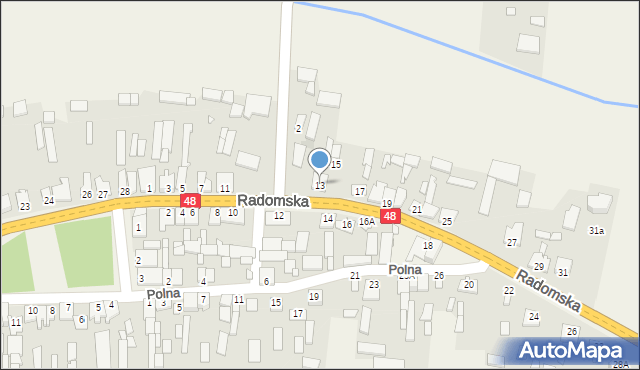 Klwów, Radomska, 13, mapa Klwów