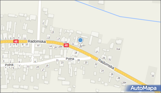 Klwów, Radomska, 25, mapa Klwów