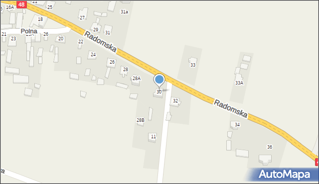 Klwów, Radomska, 30, mapa Klwów