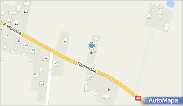 Klwów, Radomska, 33A, mapa Klwów