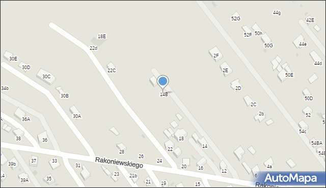 Knurów, Rakoniewskiego Walentego, 14B, mapa Knurów