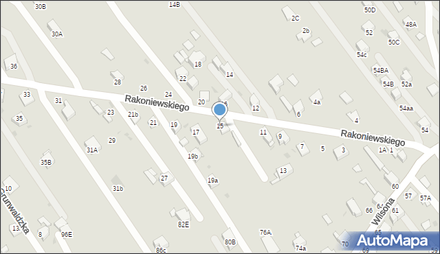 Knurów, Rakoniewskiego Walentego, 15, mapa Knurów