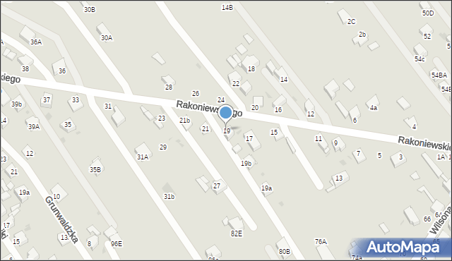 Knurów, Rakoniewskiego Walentego, 19, mapa Knurów