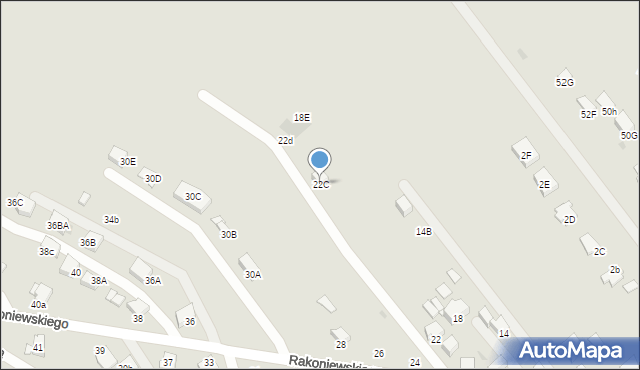 Knurów, Rakoniewskiego Walentego, 22C, mapa Knurów