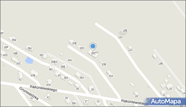 Knurów, Rakoniewskiego Walentego, 30C, mapa Knurów