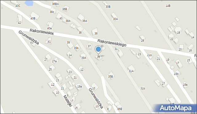 Knurów, Rakoniewskiego Walentego, 35, mapa Knurów