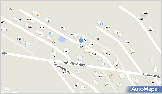 Knurów, Rakoniewskiego Walentego, 38c, mapa Knurów
