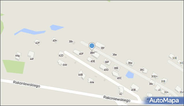 Knurów, Rakoniewskiego Walentego, 38H, mapa Knurów