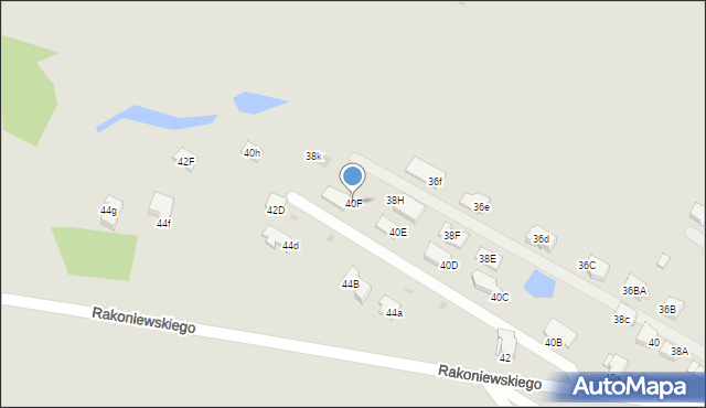 Knurów, Rakoniewskiego Walentego, 40F, mapa Knurów