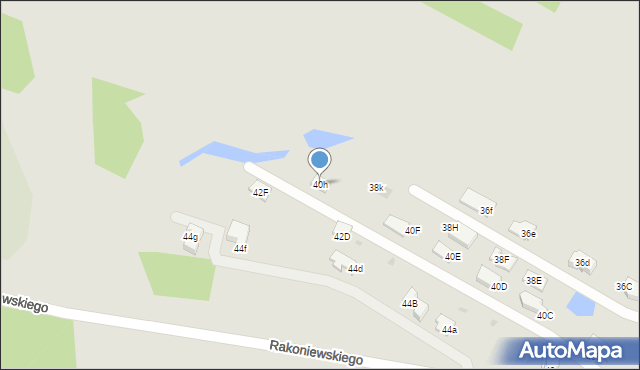 Knurów, Rakoniewskiego Walentego, 40h, mapa Knurów