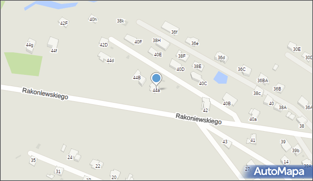 Knurów, Rakoniewskiego Walentego, 44a, mapa Knurów