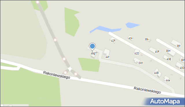 Knurów, Rakoniewskiego Walentego, 44g, mapa Knurów