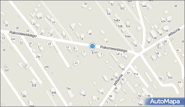 Knurów, Rakoniewskiego Walentego, 5, mapa Knurów