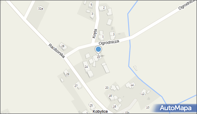 Kobylice, Raciborska, 22, mapa Kobylice