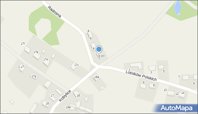 Kobylice, Radosna, 2, mapa Kobylice