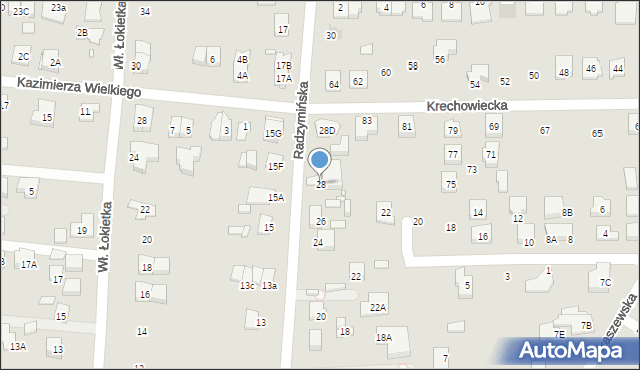 Kobyłka, Radzymińska, 28, mapa Kobyłka