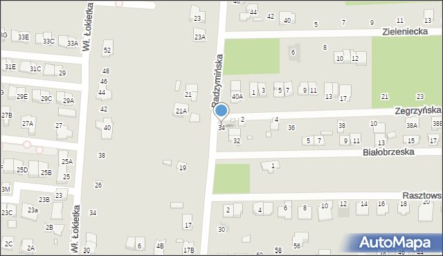 Kobyłka, Radzymińska, 34, mapa Kobyłka
