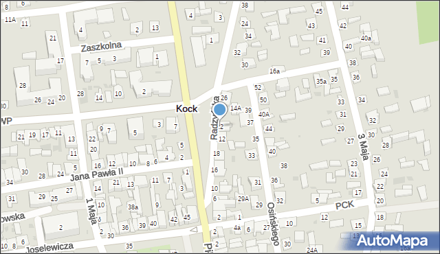Kock, Radzyńska, 22, mapa Kock
