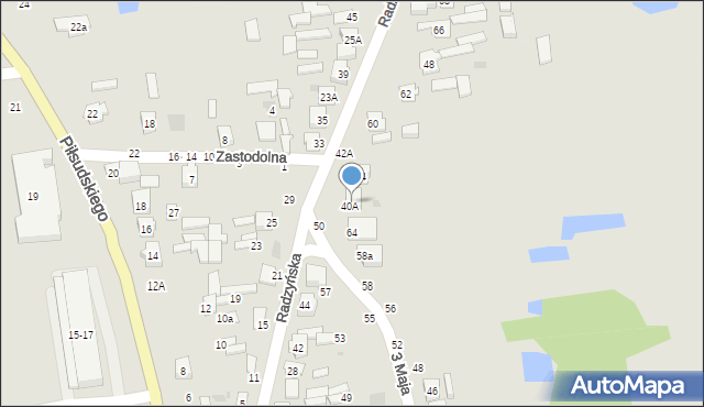 Kock, Radzyńska, 52, mapa Kock