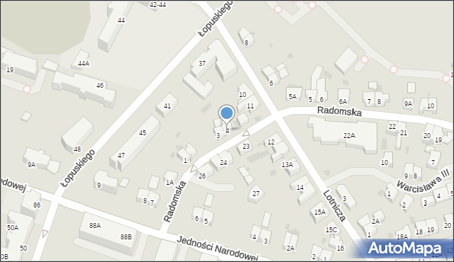 Kołobrzeg, Radomska, 4, mapa Kołobrzegu