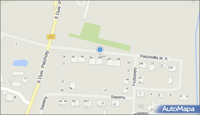 Kołobrzeg, Radziwiłła Michała Kazimierza, 10a, mapa Kołobrzegu