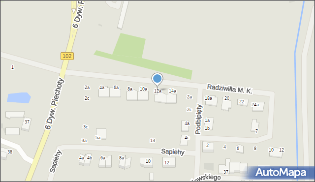 Kołobrzeg, Radziwiłła Michała Kazimierza, 12a, mapa Kołobrzegu