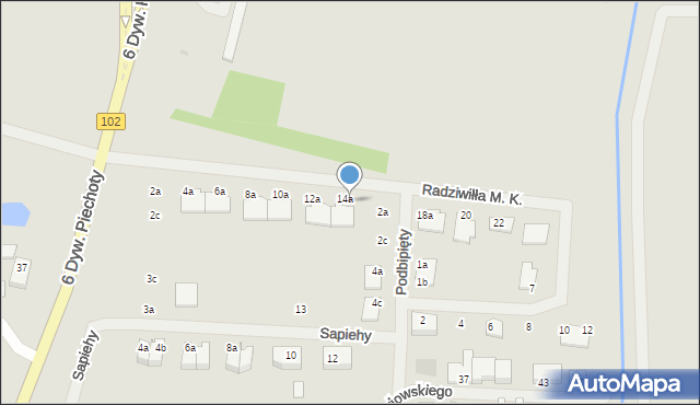 Kołobrzeg, Radziwiłła Michała Kazimierza, 14b, mapa Kołobrzegu