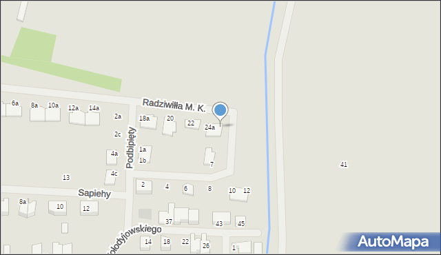 Kołobrzeg, Radziwiłła Michała Kazimierza, 24b, mapa Kołobrzegu