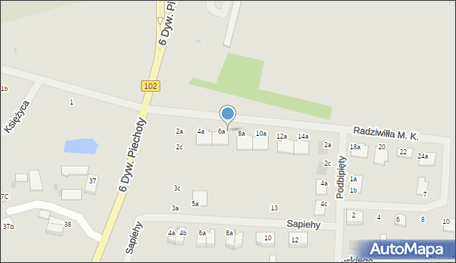 Kołobrzeg, Radziwiłła Michała Kazimierza, 6b, mapa Kołobrzegu