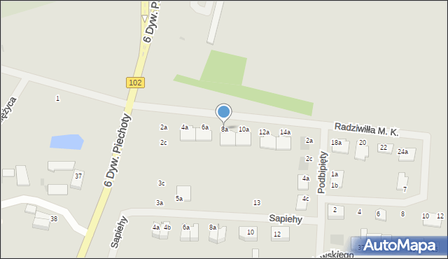 Kołobrzeg, Radziwiłła Michała Kazimierza, 8a, mapa Kołobrzegu