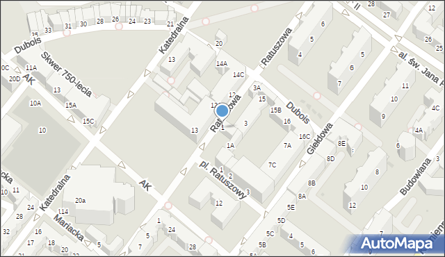 Kołobrzeg, Ratuszowa, 1, mapa Kołobrzegu