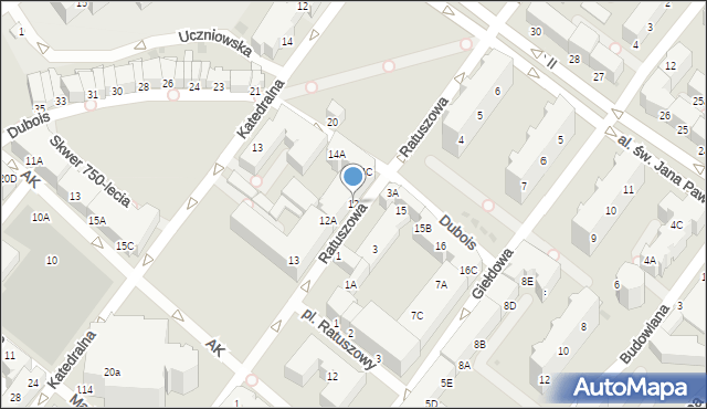 Kołobrzeg, Ratuszowa, 12, mapa Kołobrzegu