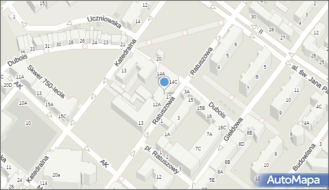 Kołobrzeg, Ratuszowa, 12B, mapa Kołobrzegu