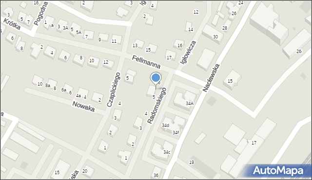 Kościan, Radomskiego Władysława, 5A, mapa Kościan