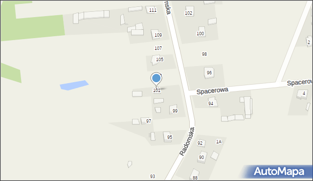 Kowala-Kolonia, Radomska, 101, mapa Kowala-Kolonia