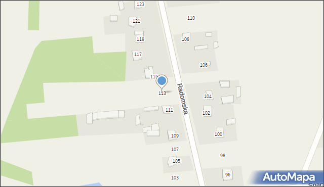 Kowala-Kolonia, Radomska, 113, mapa Kowala-Kolonia