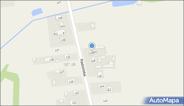 Kowala-Kolonia, Radomska, 120, mapa Kowala-Kolonia