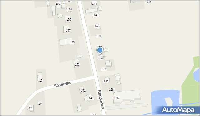 Kowala-Kolonia, Radomska, 134, mapa Kowala-Kolonia