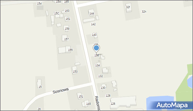 Kowala-Kolonia, Radomska, 136, mapa Kowala-Kolonia