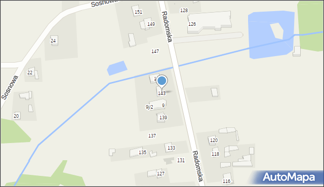 Kowala-Kolonia, Radomska, 143, mapa Kowala-Kolonia