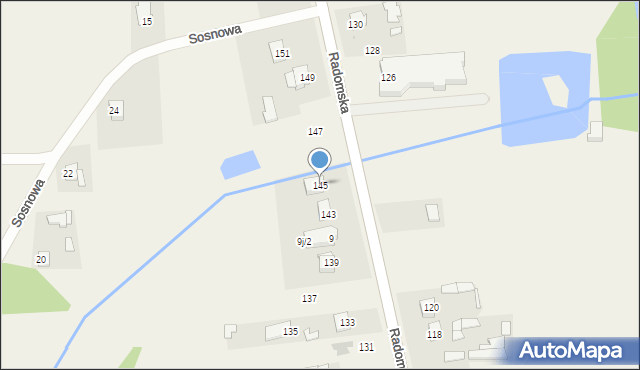 Kowala-Kolonia, Radomska, 145, mapa Kowala-Kolonia