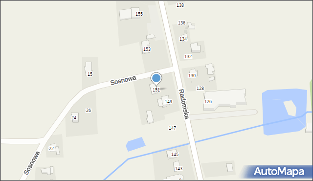 Kowala-Kolonia, Radomska, 151, mapa Kowala-Kolonia