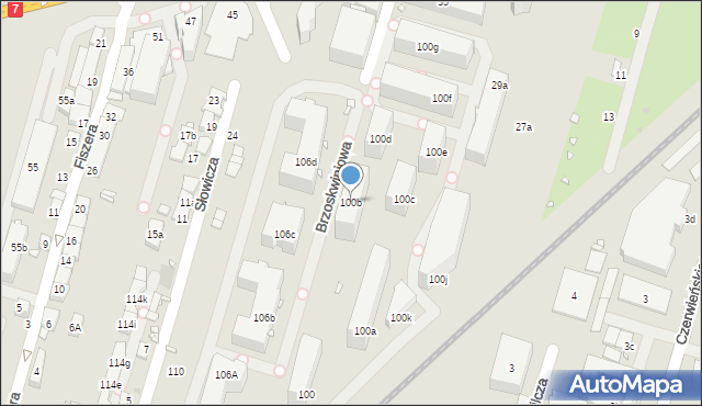 Kraków, Radzikowskiego Eliasza, 100b, mapa Krakowa