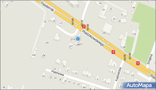 Kraków, Radzikowskiego Eliasza, 155, mapa Krakowa