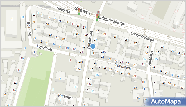 Kraków, Rakowicka, 19, mapa Krakowa