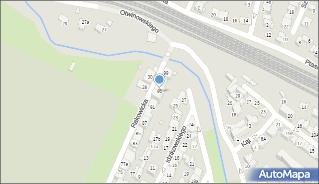 Kraków, Rakowicka, 95, mapa Krakowa