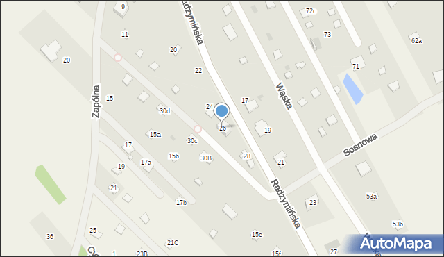 Kuligów, Radzymińska, 26, mapa Kuligów